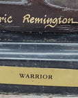 WARRIOR Frederic Remington Bronze Statue Sculpture Native American Horseman 9" x 10"