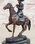 BREATH Frederic Remington Bronze Cowboy Statue Sculpture Western Art 9" x 9"