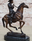 BREATH Frederic Remington Bronze Cowboy Statue Sculpture Western Art 9" x 9"