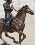 BREATH Frederic Remington Bronze Cowboy Statue Sculpture Western Art 9" x 9"