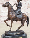 BREATH Frederic Remington Bronze Cowboy Statue Sculpture Western Art 9" x 9"