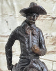 RANGER by Frederic Remington Cowboy on Horseback Bronze Sculpture Statue Country Western Art 9" x 8"