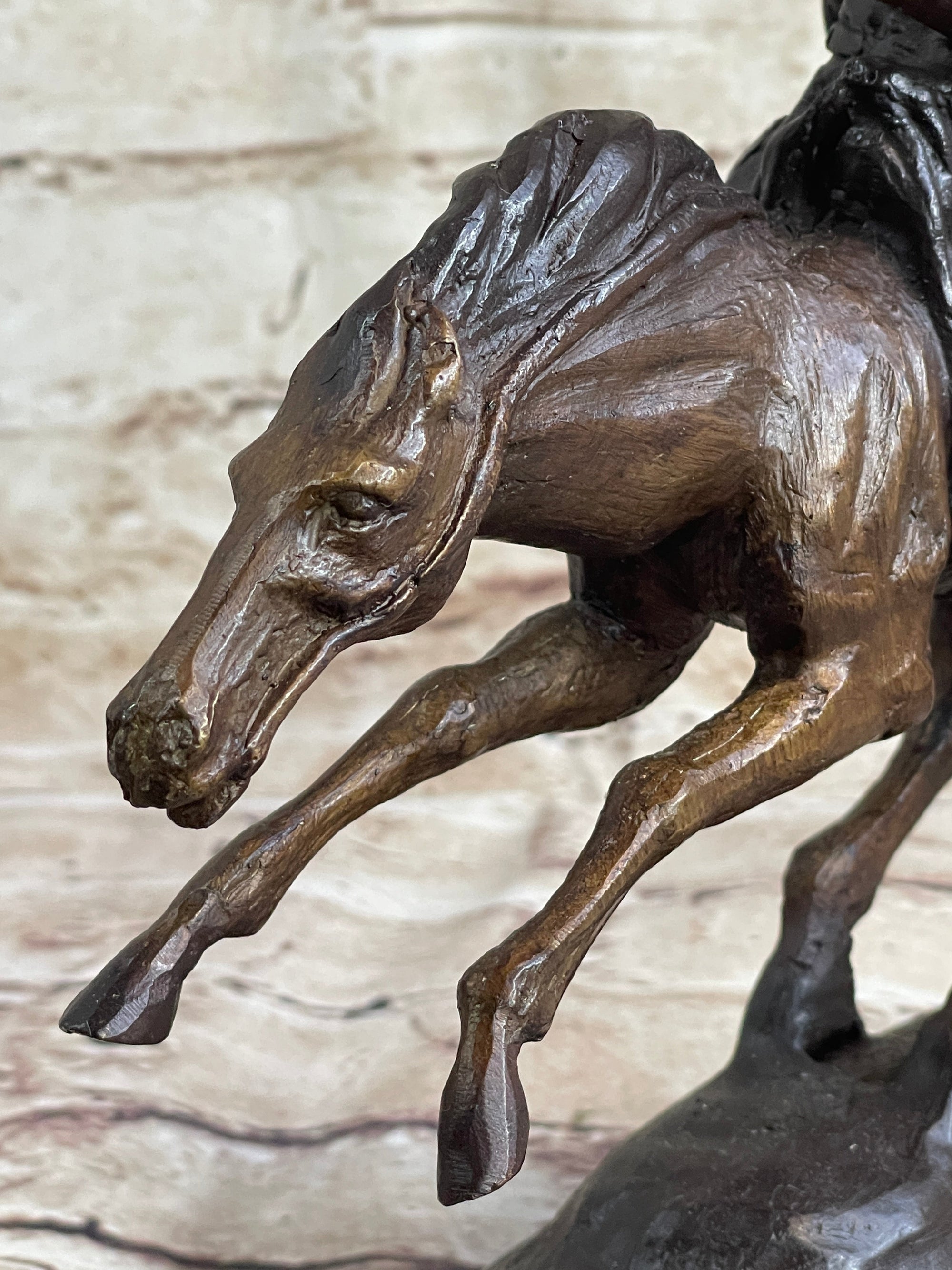 RANGER by Frederic Remington Cowboy on Horseback Bronze Sculpture Statue Country Western Art 9&quot; x 8&quot;