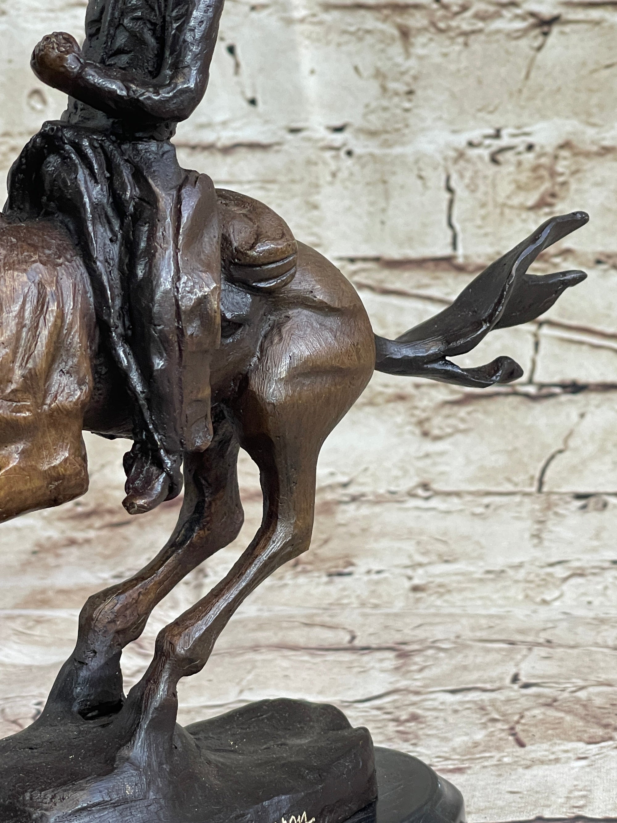 RANGER by Frederic Remington Cowboy on Horseback Bronze Sculpture Statue Country Western Art 9&quot; x 8&quot;
