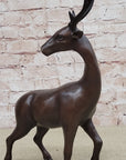 Reindeer Stag Deer Elk Caribou Bronze Metal Figurine Statue Sculpture 13.5" x 12"