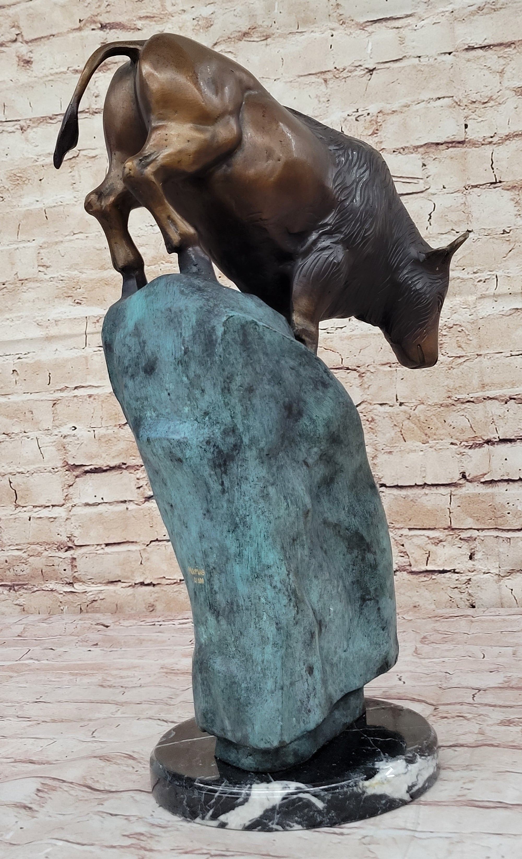 Hot Cast Bronze Bull Bison Water Buffalo Bronze Sculpture Statue Numbered &amp; Signed Original Art
