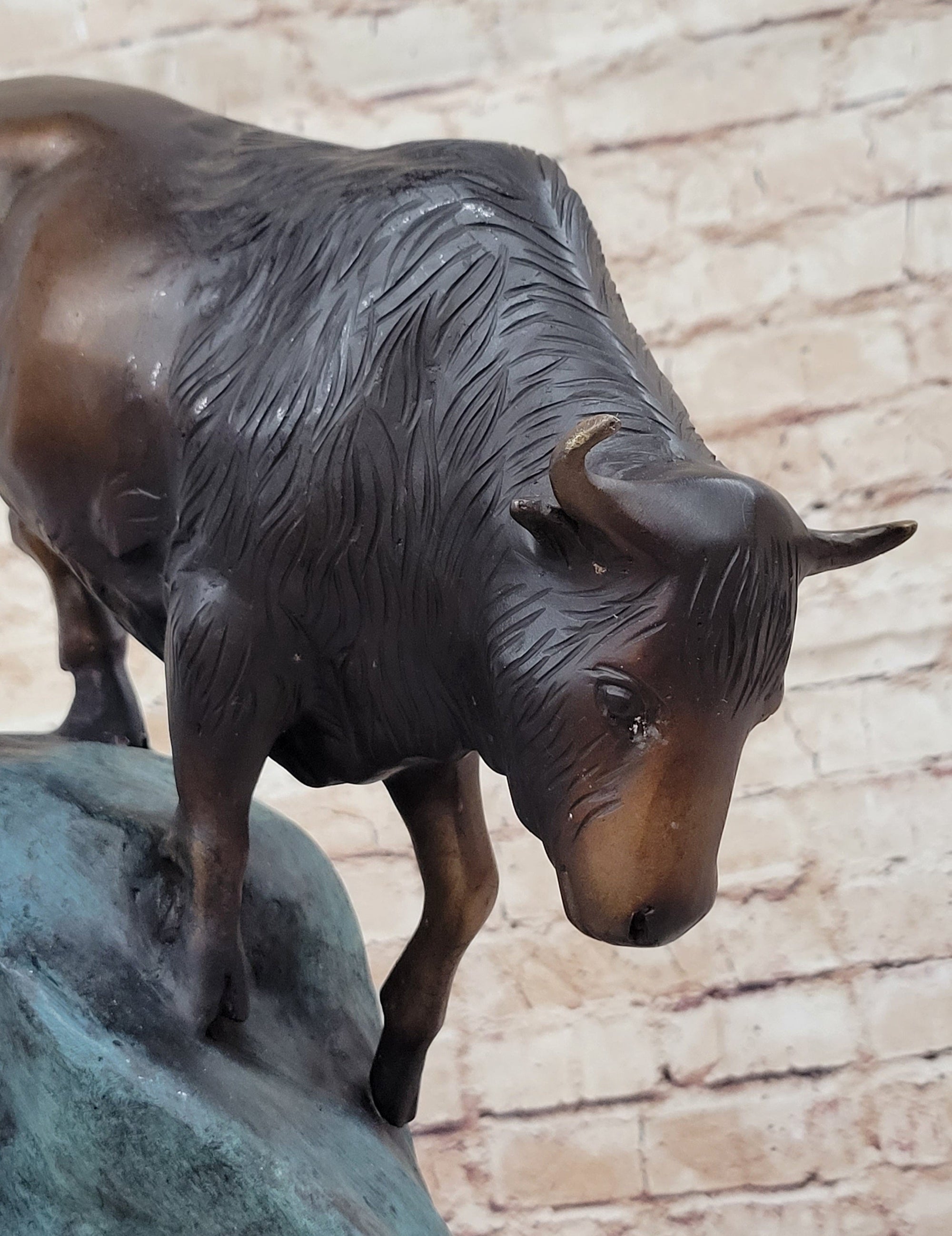 Hot Cast Bronze Bull Bison Water Buffalo Bronze Sculpture Statue Numbered &amp; Signed Original Art