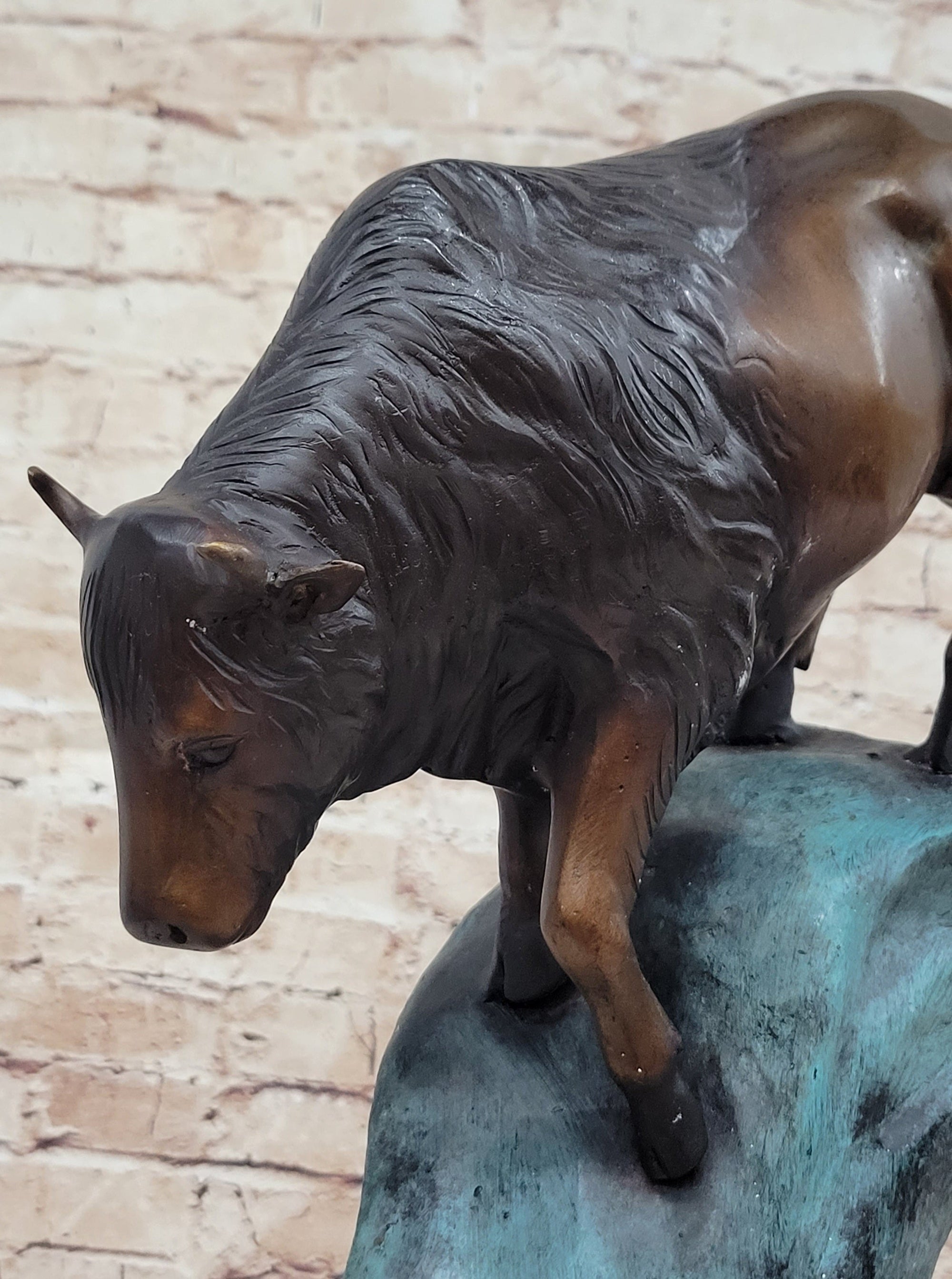 Hot Cast Bronze Bull Bison Water Buffalo Bronze Sculpture Statue Numbered &amp; Signed Original Art