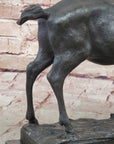 Elk Reindeer Stag Buck Hot Cast Bronze Figure Sculpture on Marble Base by Milo