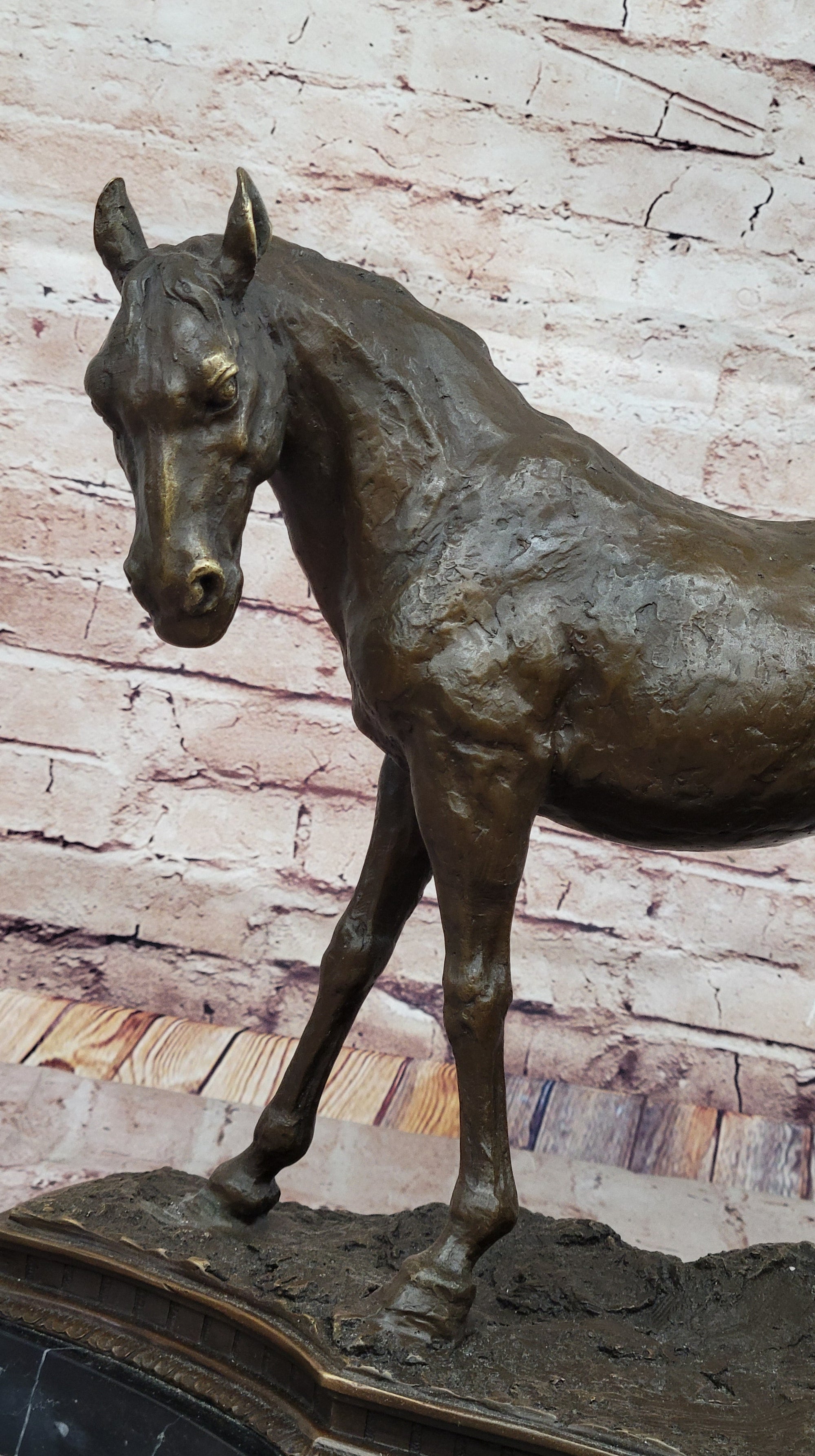 Mare &amp; Foal Mother Horse Two Horses Statue Sculpture Equestrian Decor