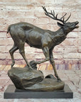 Milo “Stag by Lecourtier” Reproduction – Majestic Deer Bronze Sculpture