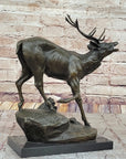 Milo “Stag by Lecourtier” Reproduction – Majestic Deer Bronze Sculpture