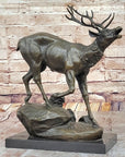 Milo “Stag by Lecourtier” Reproduction – Majestic Deer Bronze Sculpture