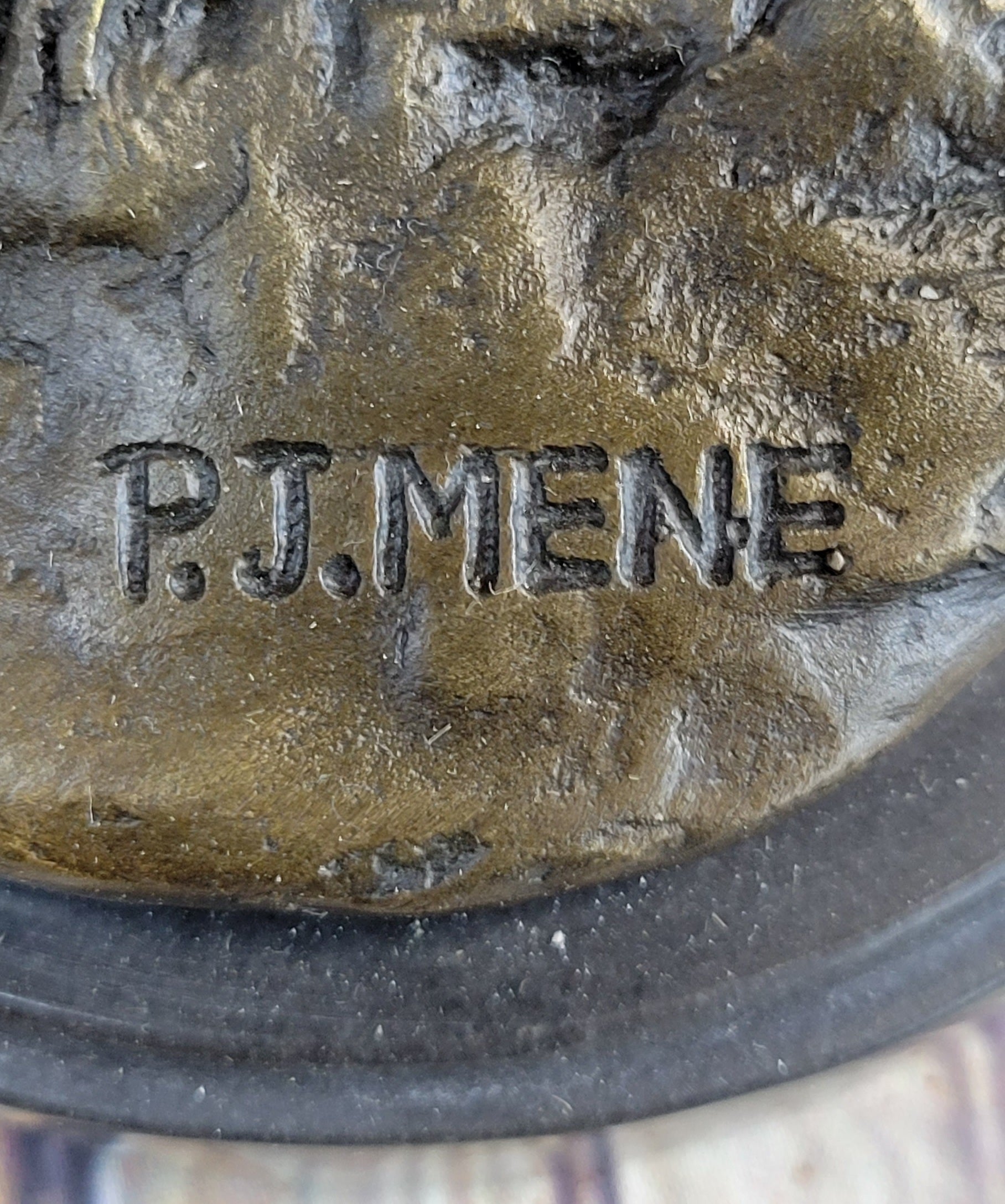 PJ Mene Horse &amp; Foal Bronze Statue Sculpture Figure Equestrian Horses Decor 14&quot; x 17&quot;