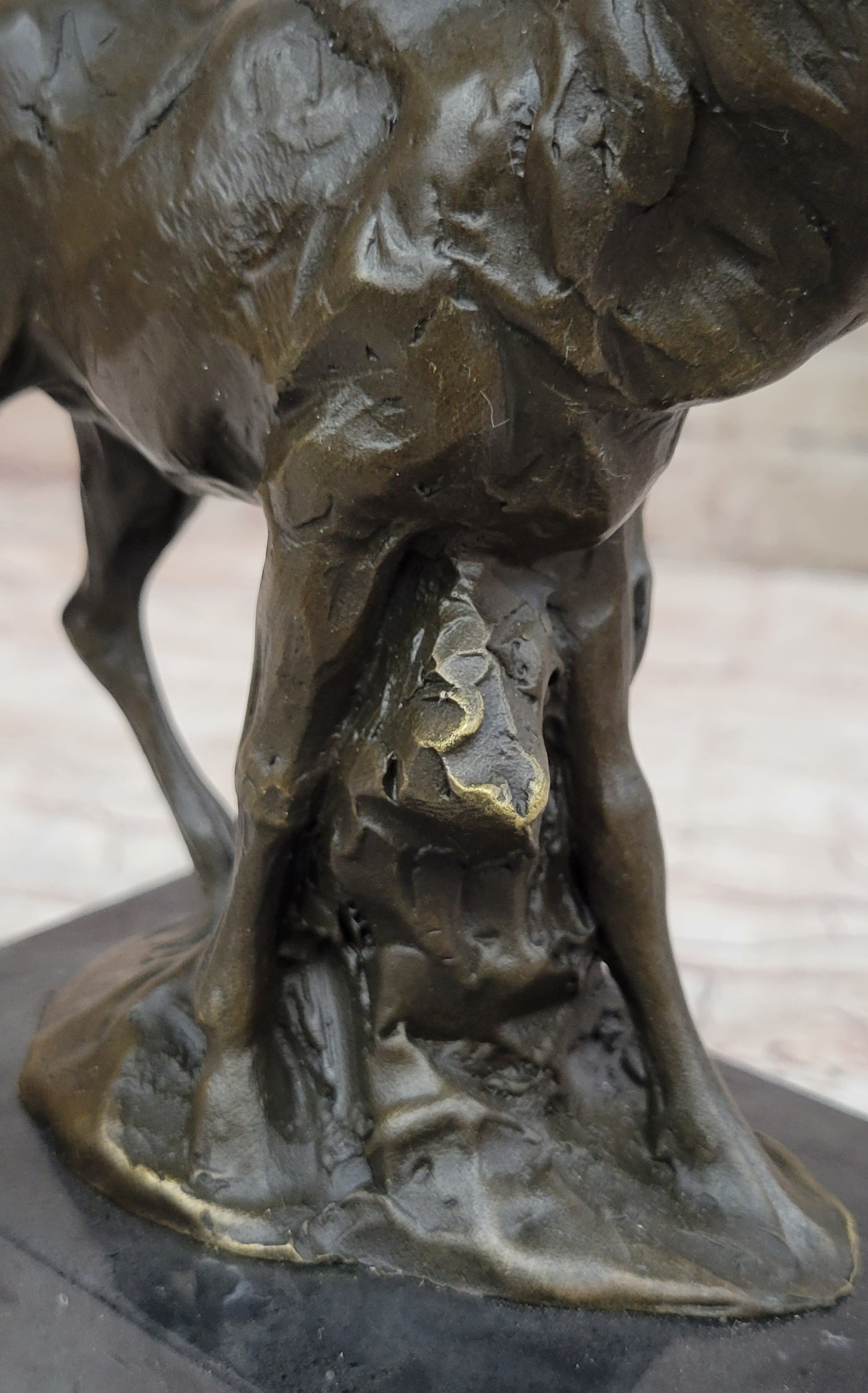 Signed Original Male Elk Mountain Deer Caribou Hunter Bronze Sculpture Art Decor