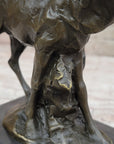 Signed Original Male Elk Mountain Deer Caribou Hunter Bronze Sculpture Art Decor