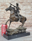 Gunslinger Cowboy on Horseback Aiming Pistol - Western Bronze Sculpture by Kauba
