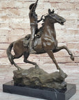 Gunslinger Cowboy on Horseback Aiming Pistol - Western Bronze Sculpture by Kauba