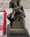 Erotic Bronze Statue Sculpture Couple Having Sex Reverse Cowgirl on Chair 7" x "5