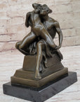 Erotic Bronze Statue Sculpture Couple Having Sex Reverse Cowgirl on Chair 7" x "5