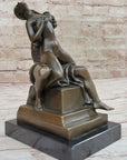 Erotic Bronze Statue Sculpture Couple Having Sex Reverse Cowgirl on Chair 7" x "5