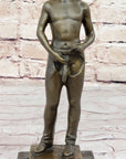 Gay Cowboy Assless Chaps Erotic Art Statue Sculpture Modern Signed Patoue 11" x 4"