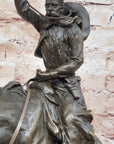 Bronco Buster Hot Cast Bronze Western Americana Decor Sculpture Statue Reproduction by Remington