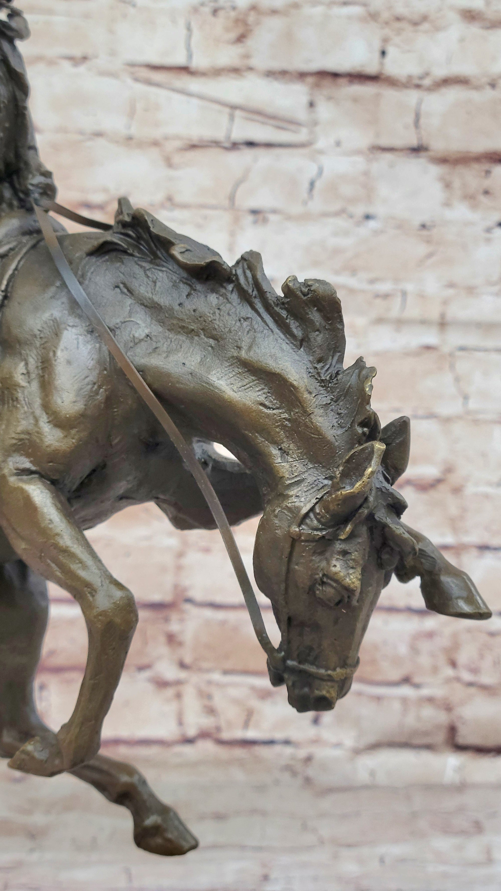 Bronco Buster Hot Cast Bronze Western Americana Decor Sculpture Statue Reproduction by Remington