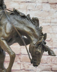 Bronco Buster Hot Cast Bronze Western Americana Decor Sculpture Statue Reproduction by Remington