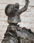 Bronco Buster Hot Cast Bronze Western Americana Decor Sculpture Statue Reproduction by Remington