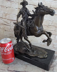 The Arizona Cowboy bronze statue, inspired by Frederic Remington Sculpture Gift