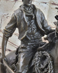 The Arizona Cowboy bronze statue, inspired by Frederic Remington Sculpture Gift
