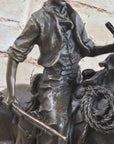 The Arizona Cowboy bronze statue, inspired by Frederic Remington Sculpture Gift