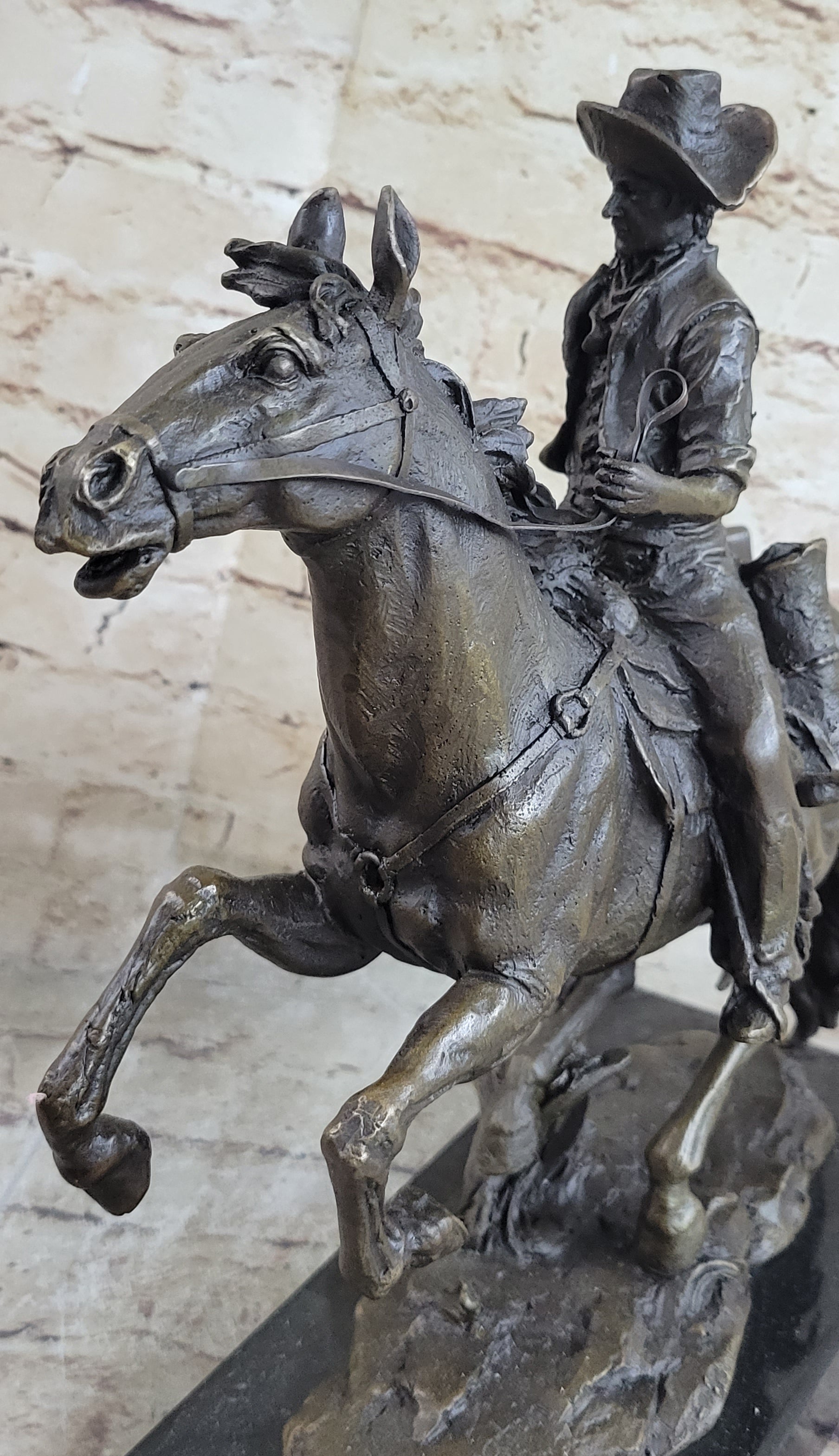 The Arizona Cowboy bronze statue, inspired by Frederic Remington Sculpture Gift