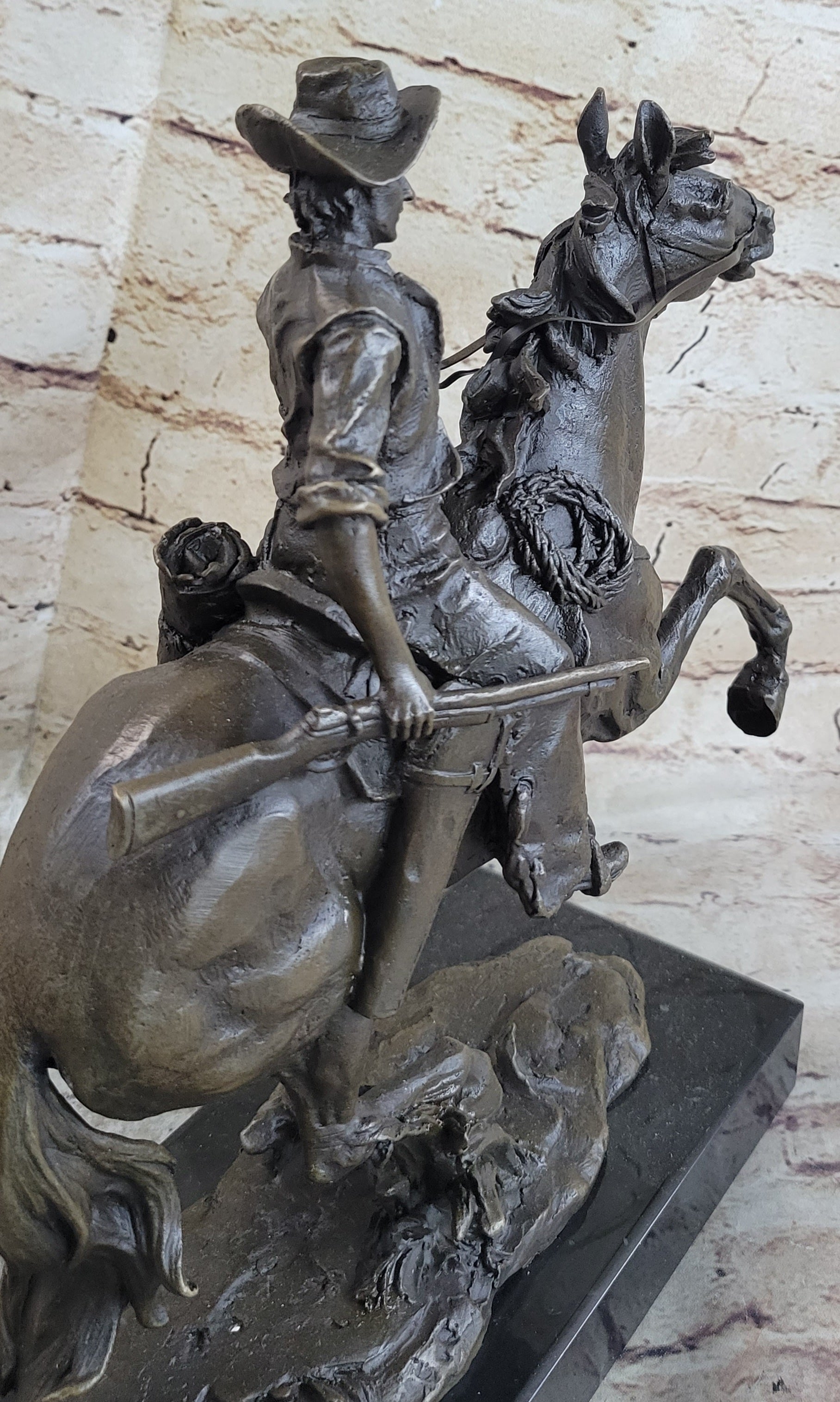 The Arizona Cowboy bronze statue, inspired by Frederic Remington Sculpture Gift
