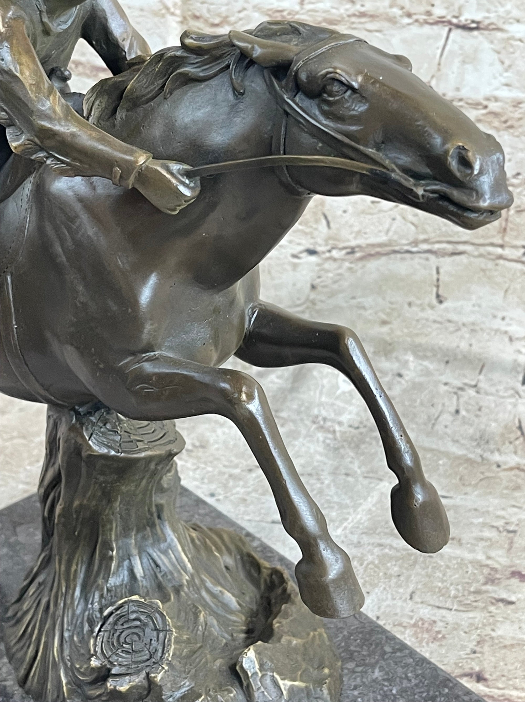 Bronze Sculpture by Antoine Bofill - Le dernier d’une race - Native American on Horse