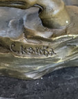 Carl Kauba (Austrian 1865-1922) Gorgeous Cowboy Shooting Gun Bronze Sculpture