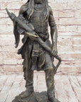 Native American Indian Warrior Bronze Metal Statue Sculpture Figure Original Art