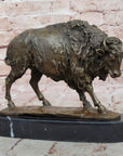 Bronze American Bison Buffalo Statue – Western Wildlife Art by Kauba
