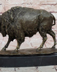 Bronze American Bison Buffalo Statue – Western Wildlife Art by Kauba