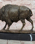 Bronze American Bison Buffalo Statue – Western Wildlife Art by Kauba