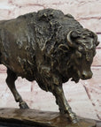 Bronze American Bison Buffalo Statue – Western Wildlife Art by Kauba