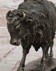 Bronze American Bison Buffalo Statue – Western Wildlife Art by Kauba