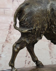 Bronze American Bison Buffalo Statue – Western Wildlife Art by Kauba