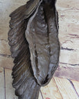 Native American Indian Warrior in Bear Skin Headdress Bronze Statue Sculpture Figure 22" x x11"