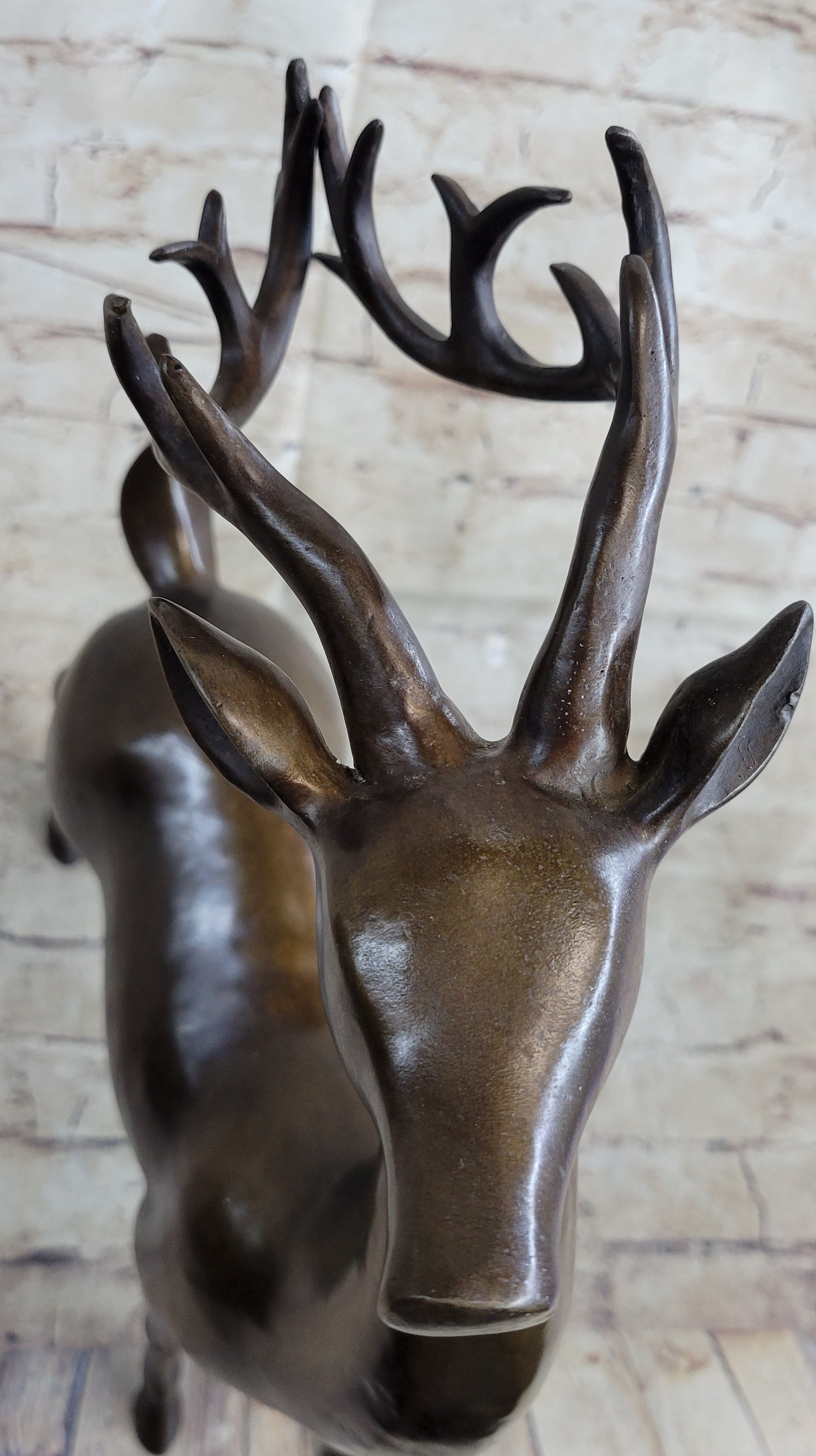 Signed Miguel Lopez Stag Buck Deer Bronze Sculpture Hot Cast Figure Figurine