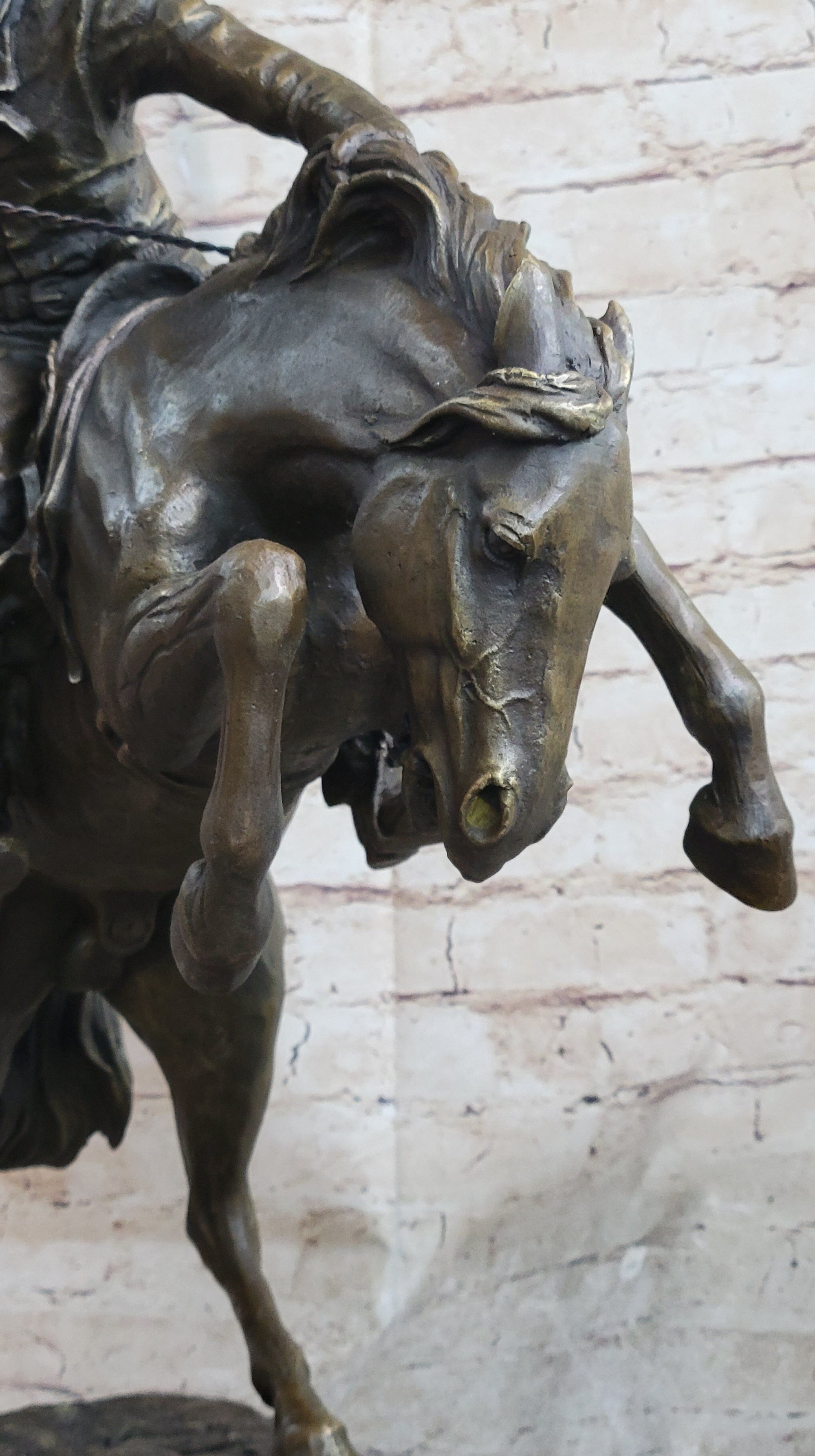Frederic Remington Bronco Buster Bucking Horse Western Americana Bronze Statue