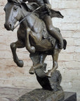 Frederic Remington CHEYENNE bronze statue-Native American Indian on horse