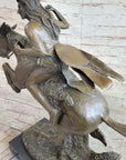 Frederic Remington CHEYENNE bronze statue-Native American Indian on horse