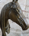 Hot Cast Bronze Horses Head Sculpture Marble Statue Figurine Barye Home Decor Art